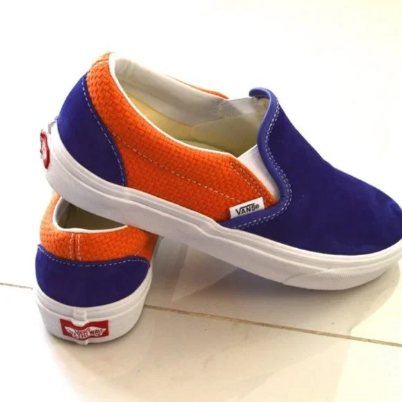 Vans Slip on apricot buff orange purple sneaker shoes suede woman size new - Picture 1 of 6